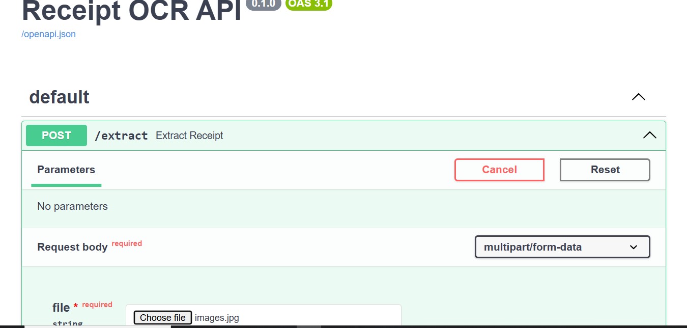 FastAPI Receipt OCR Endpoint