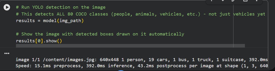 YOLO Vehicle Detection Bounding Boxes